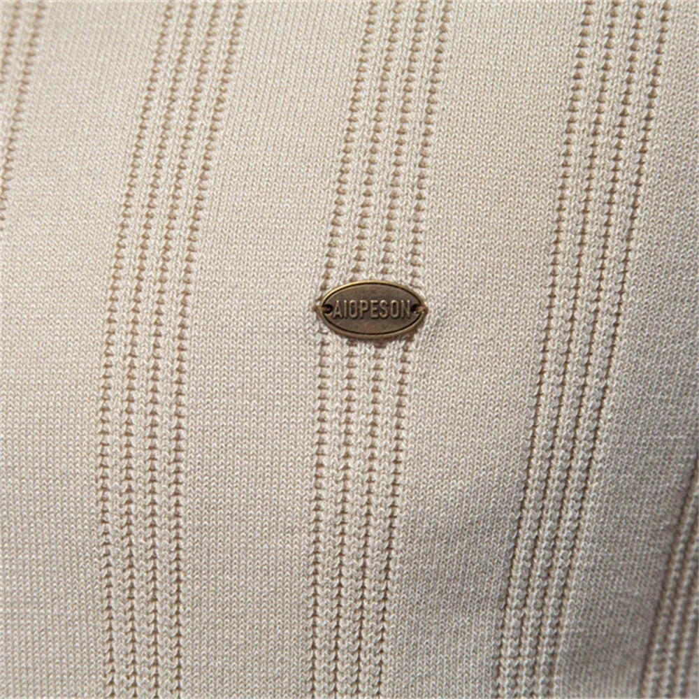 Herren Klassisches Gestreiftes Poloshirt
