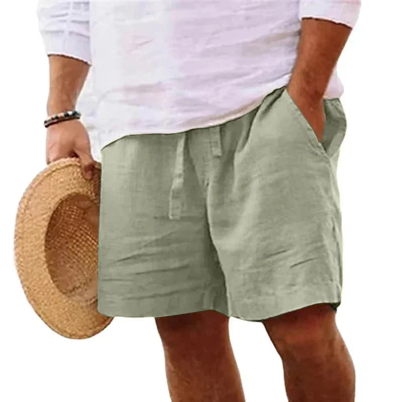 Herren Bequeme Leinen-Strandshorts
