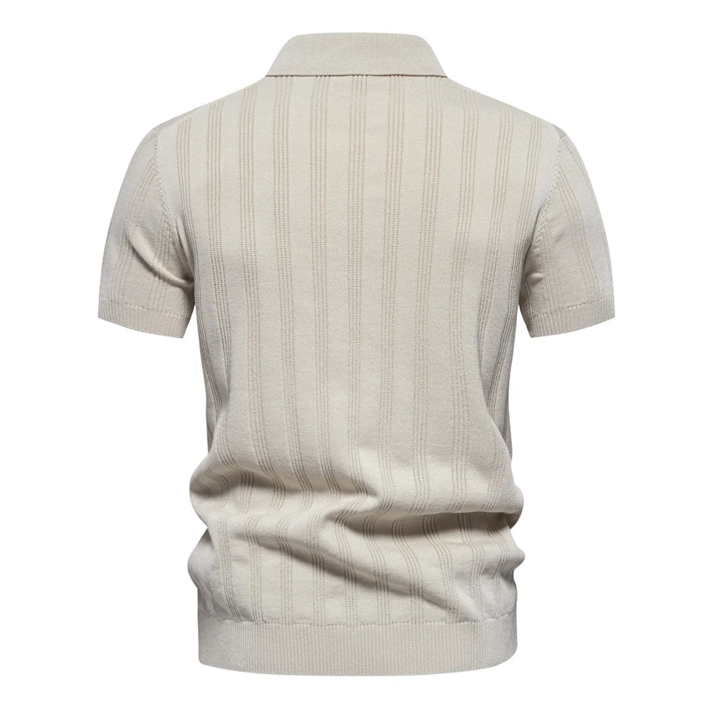 Herren Klassisches Gestreiftes Poloshirt