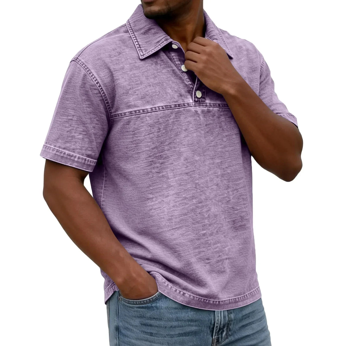 Herren Stilvolles Vintage-Poloshirt