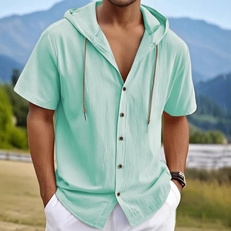 Herren Elegantes Leichtes Kapuzenhemd