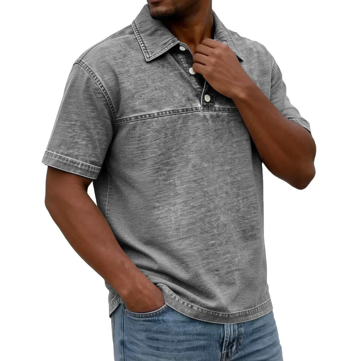 Herren Stilvolles Vintage-Poloshirt