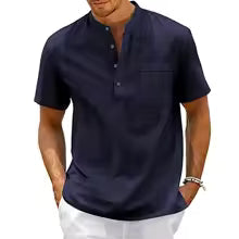Herren Luftiges Henley-Shirt