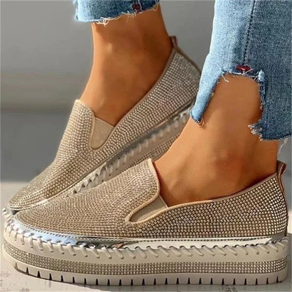Luxuriöse Slipper mit funkelnden Details für Damen