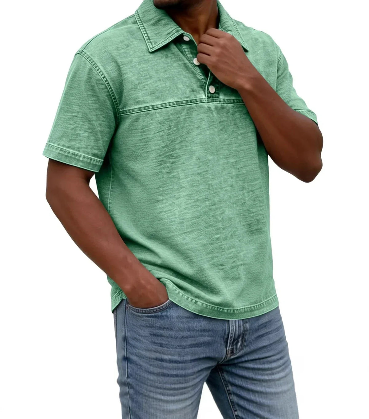 Herren Stilvolles Vintage-Poloshirt