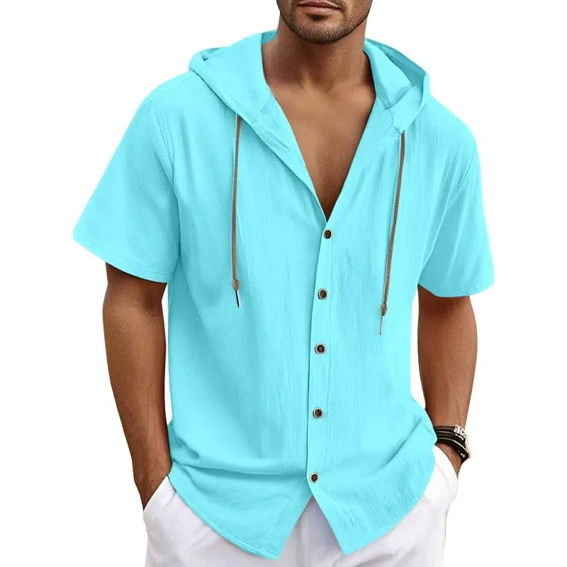 Herren Elegantes Leichtes Kapuzenhemd