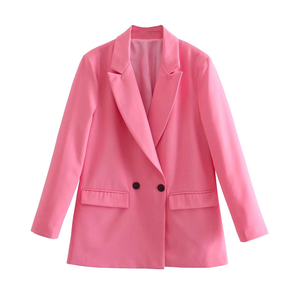 Zweireihiger Damen-Blazer mit Reverskragen