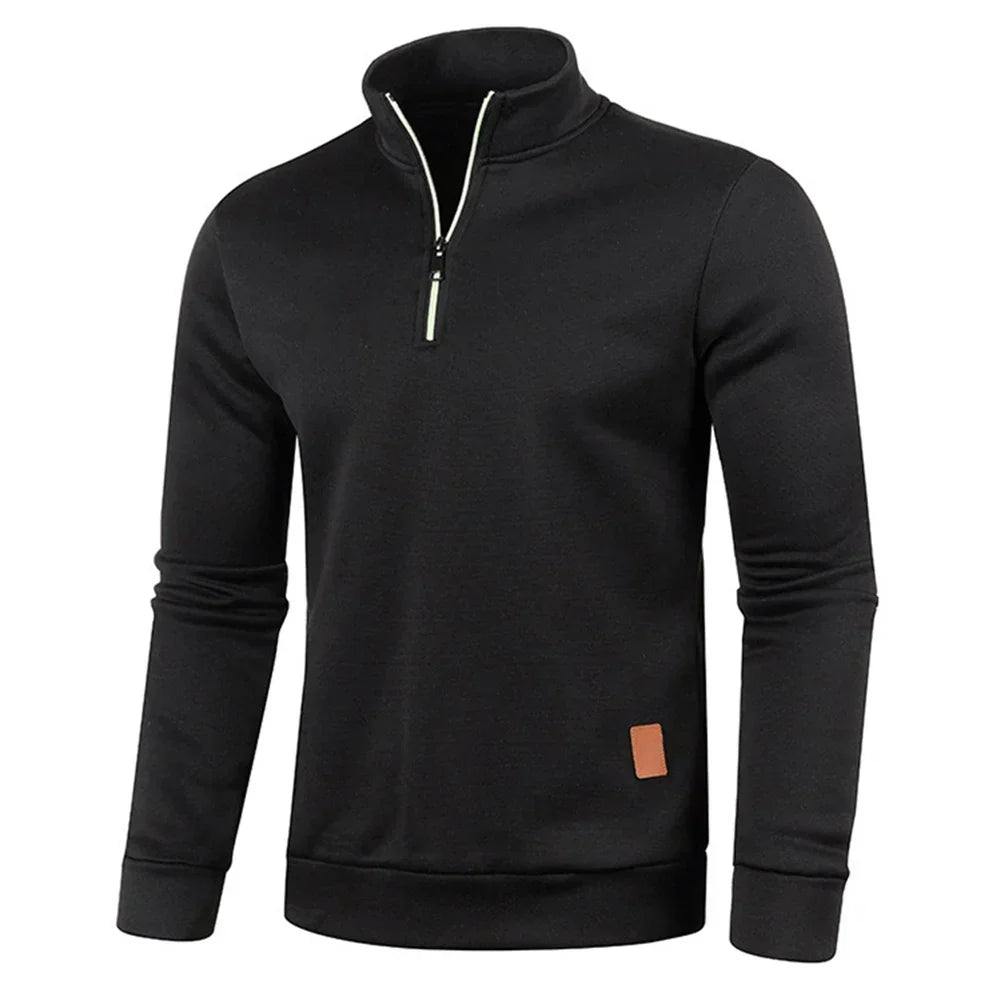 Herren Eleganter Rollkragenpullover Unifarben