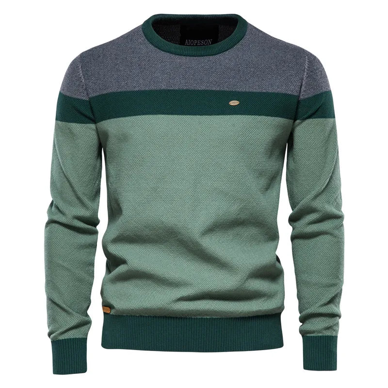 Herren Eleganter Feinstrickpullover mit Rippbündchen