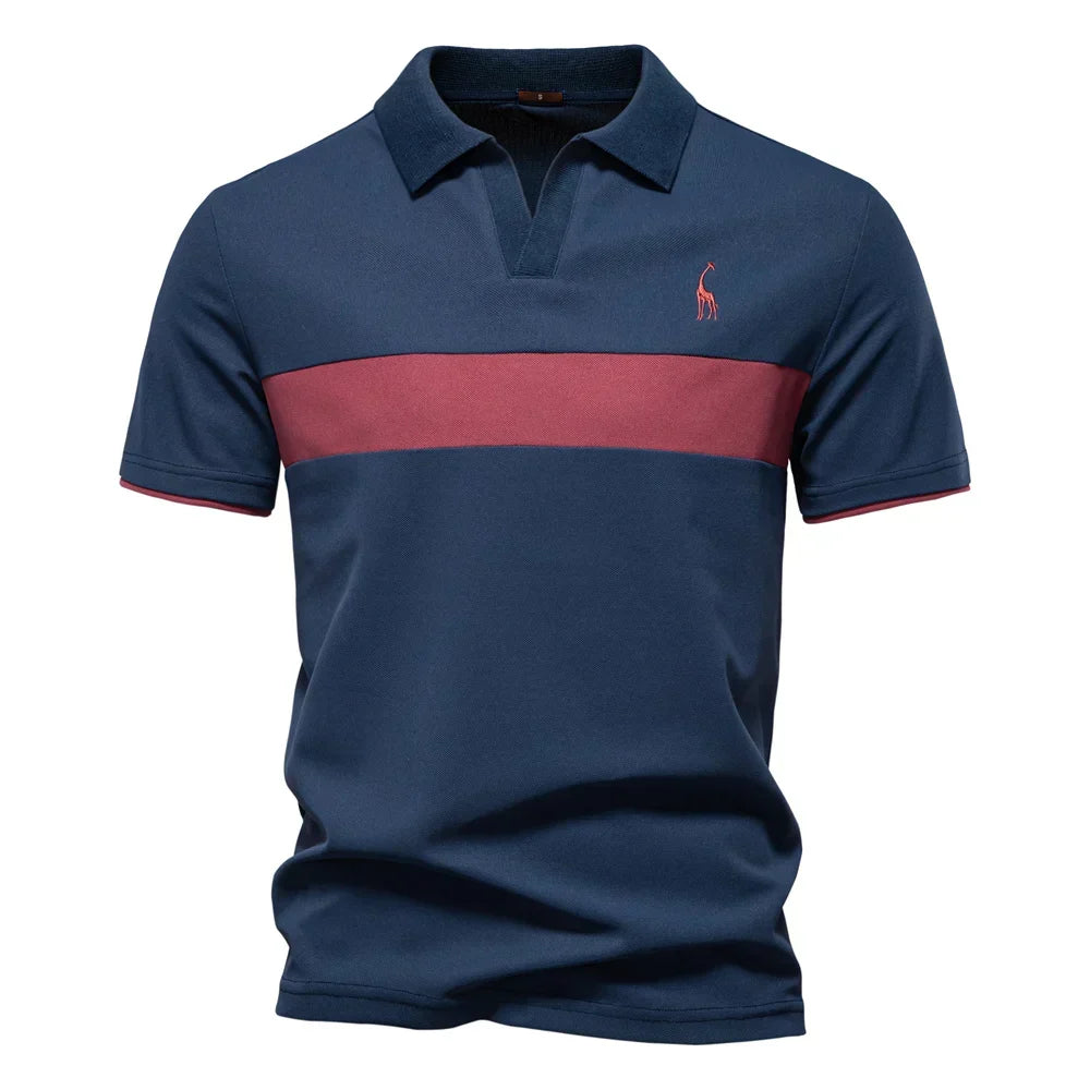 Herren Stilvolles Polohemd mit Farbblock-Design