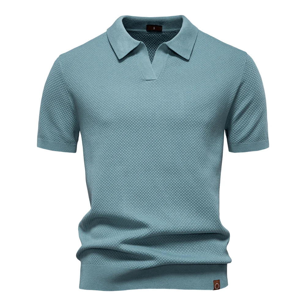 Herren Klassisches Polohemd mit Knopfleiste