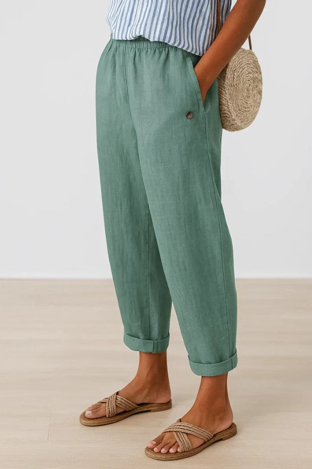 Damen Bequeme Klassische Freizeithose