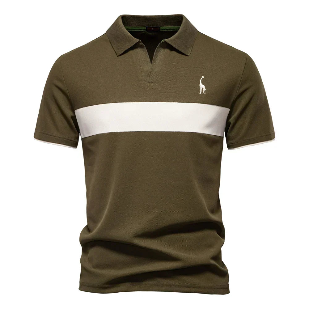 Herren Stilvolles Polohemd mit Farbblock-Design