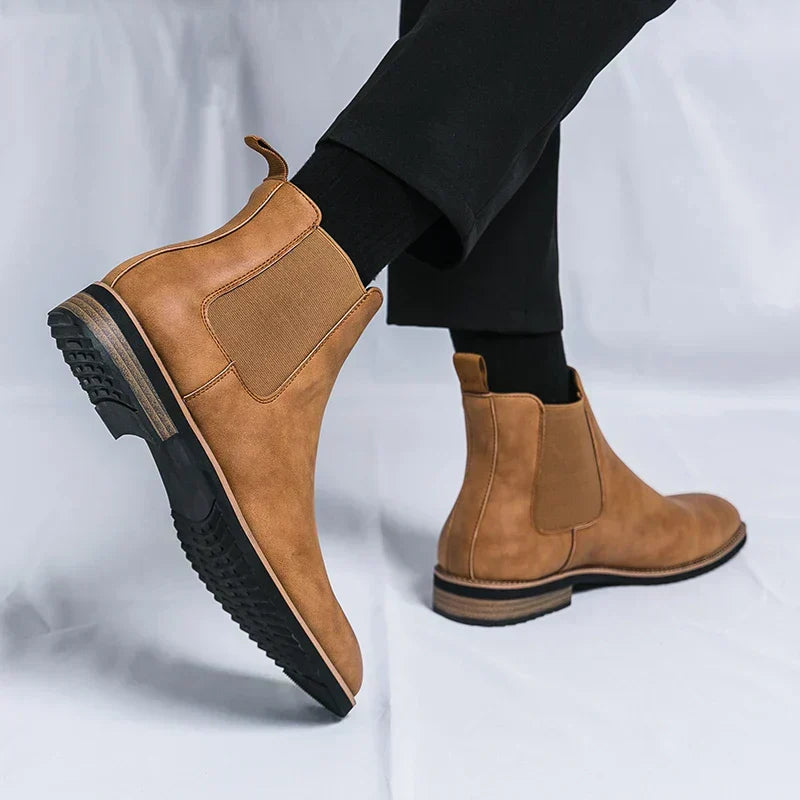 Herren Elegante Chelsea-Stiefel aus Leder