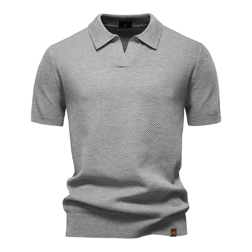 Herren Klassisches Polohemd mit Knopfleiste