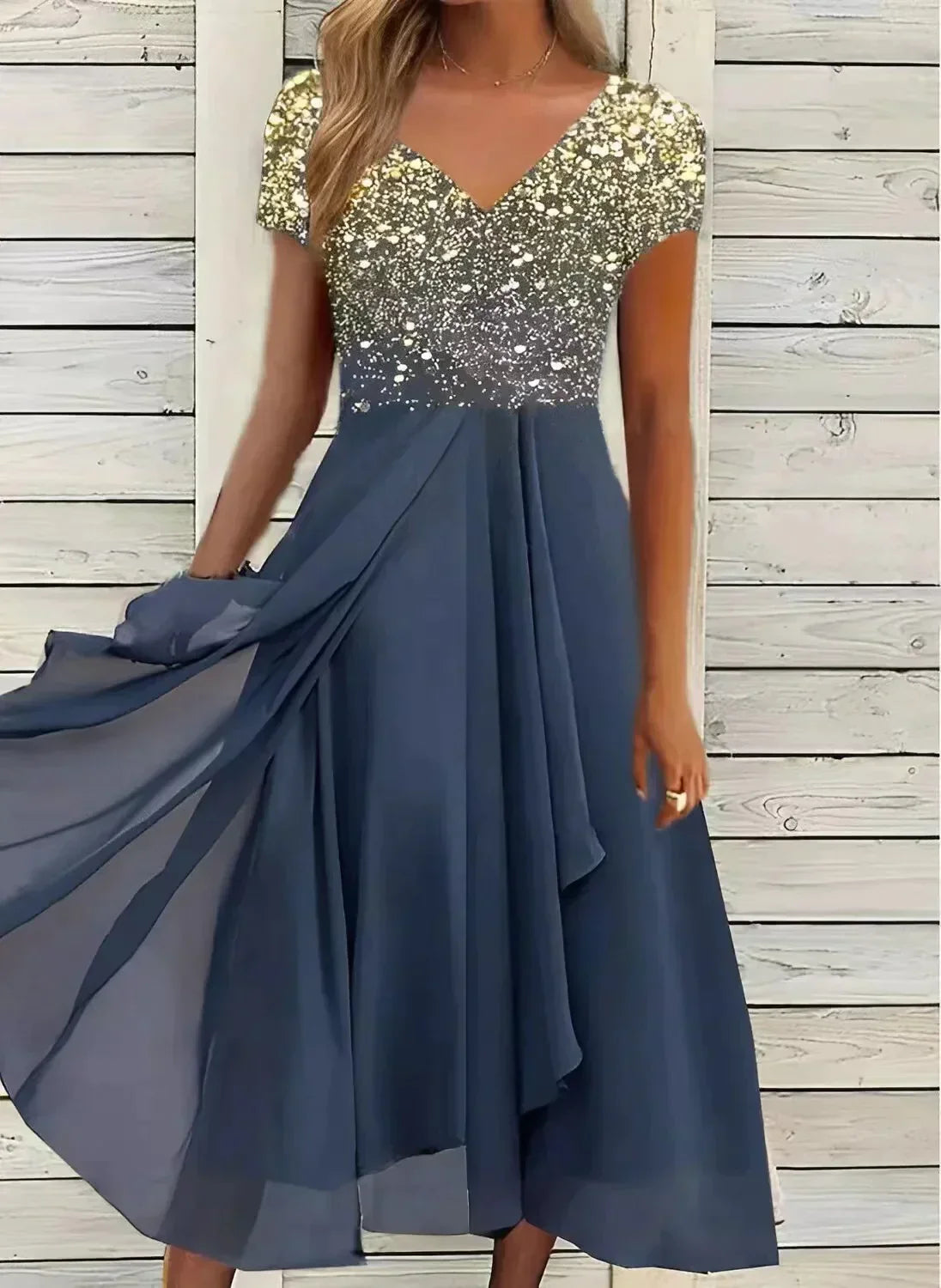 Luftiges Sommerkleid mit Vintage-Print
