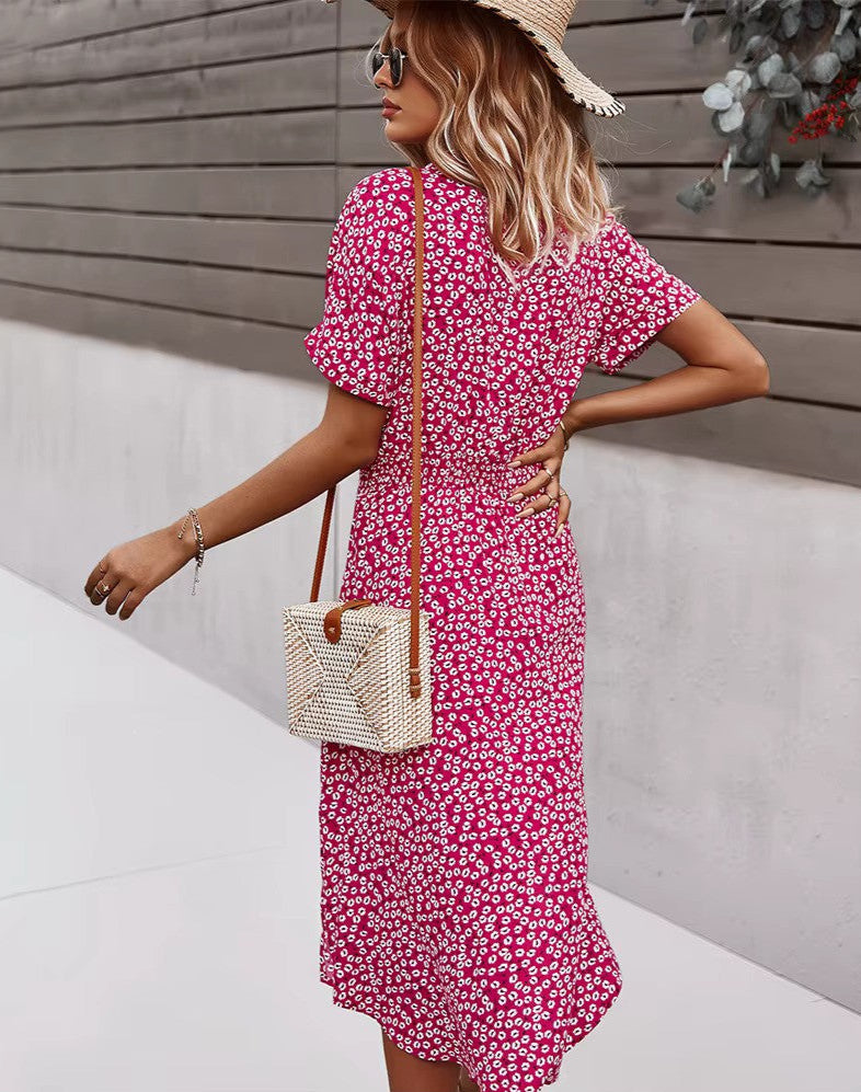 Luftiges Maxikleid mit Blumenprint im Boho-Stil