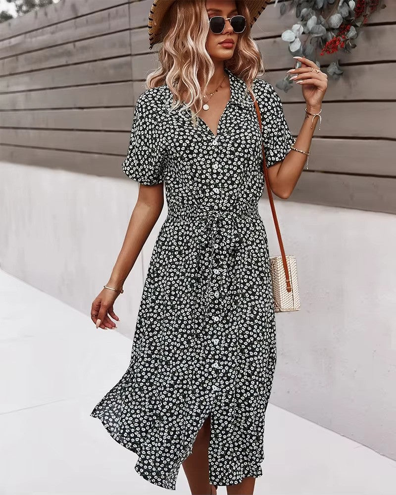 Luftiges Maxikleid mit Blumenprint im Boho-Stil