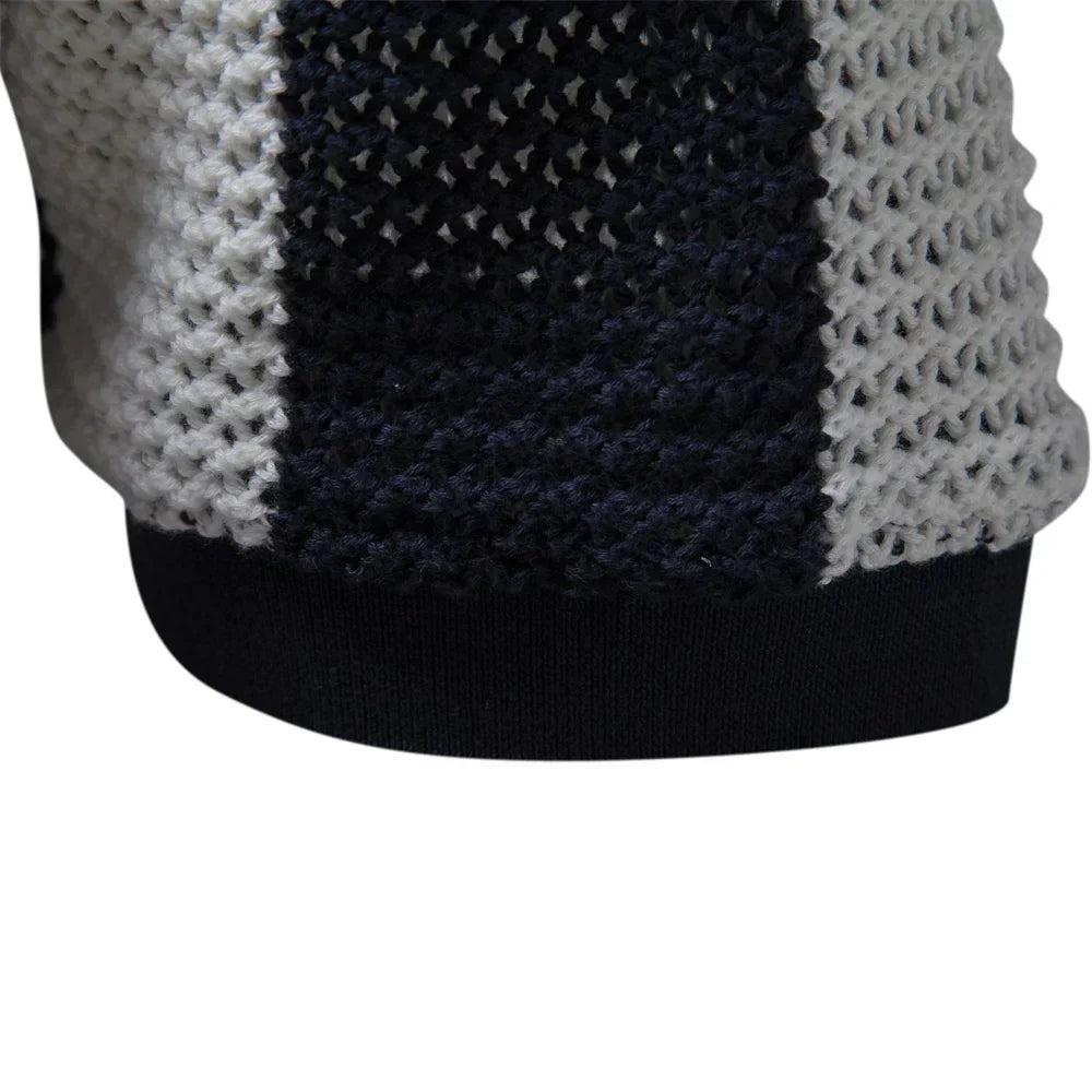 Herren Elegantes Gestreiftes Polohemd