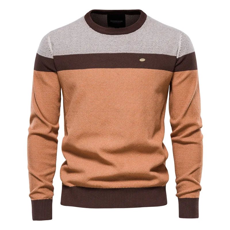 Herren Eleganter Feinstrickpullover mit Rippbündchen