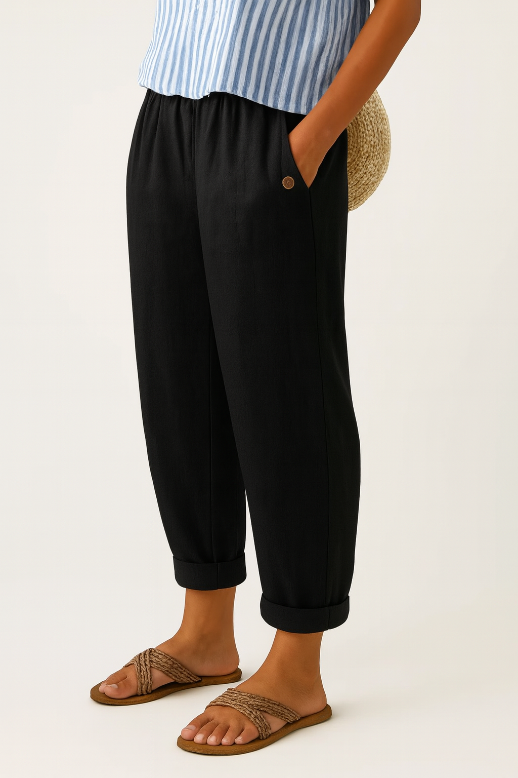 Damen Bequeme Klassische Freizeithose