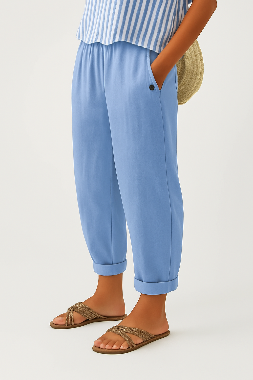 Damen Bequeme Klassische Freizeithose
