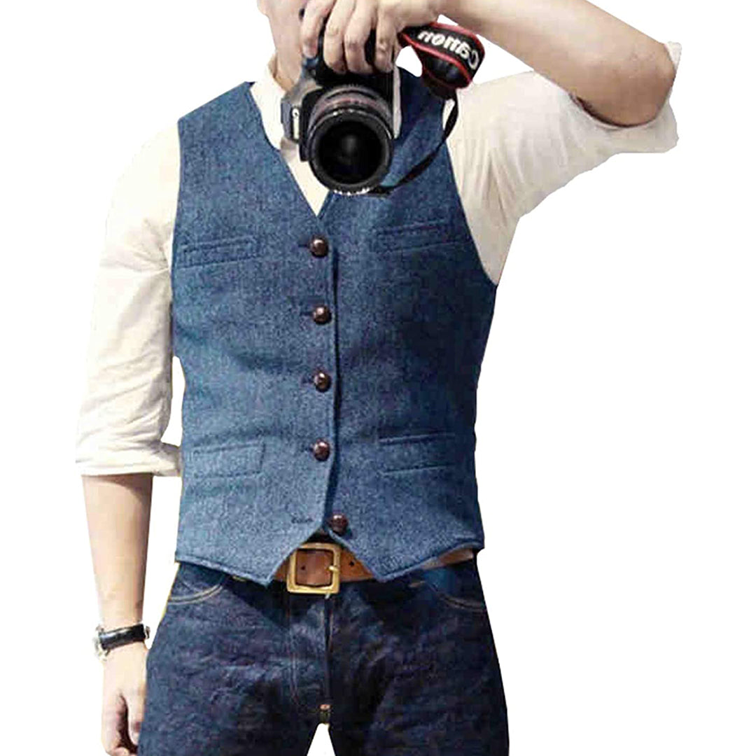 Herren-Jeansweste