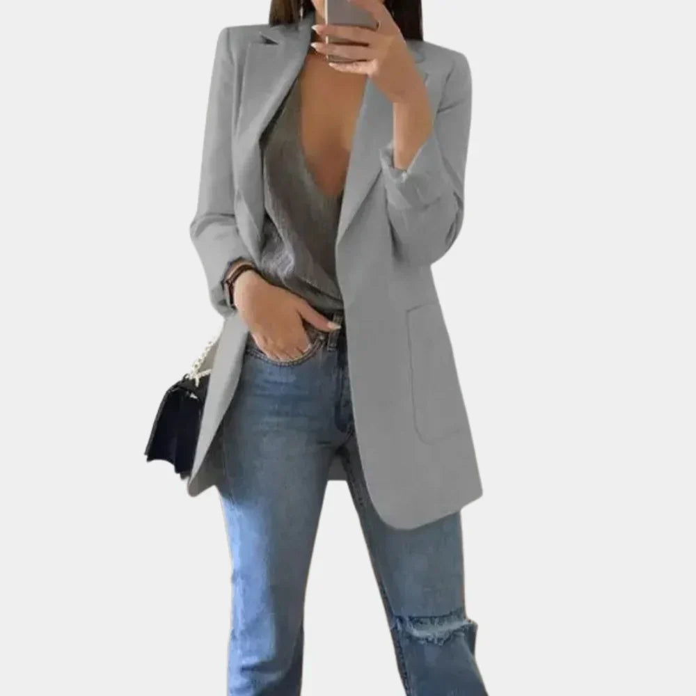 Langer Slim Fit Blazer für Damen