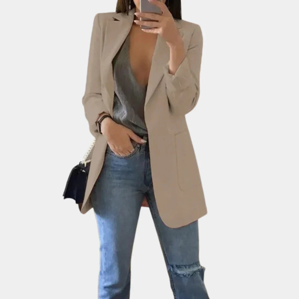 Langer Slim Fit Blazer für Damen