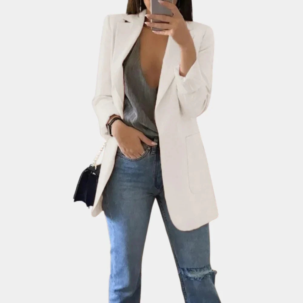 Langer Slim Fit Blazer für Damen