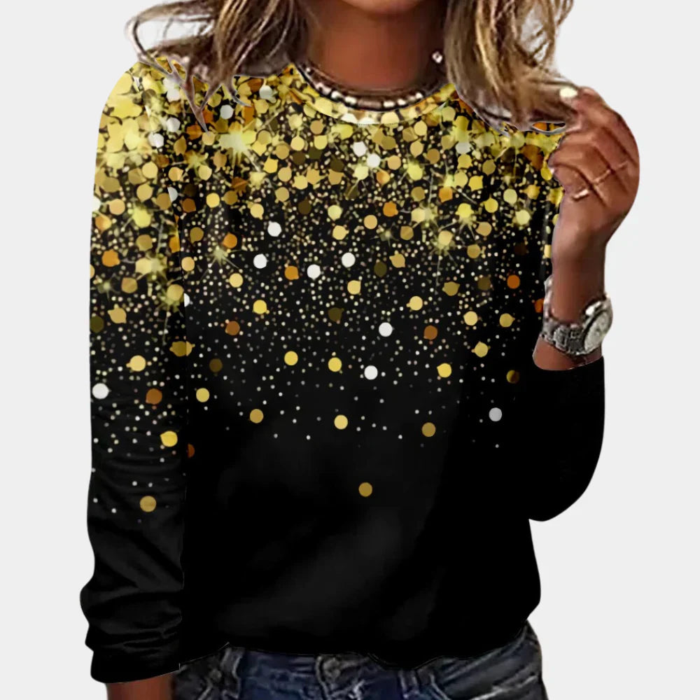Damen-Pullover mit Schneeflocken-Print