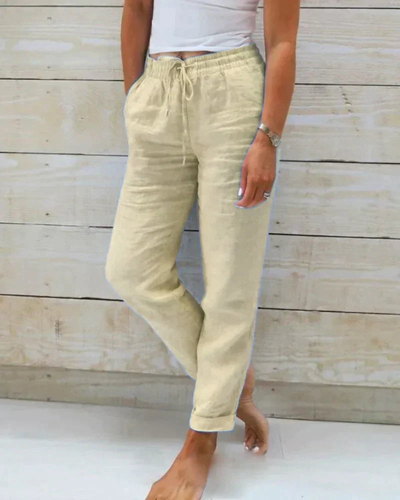 Luftige Leinenhose für Damen mit bequemer Passform