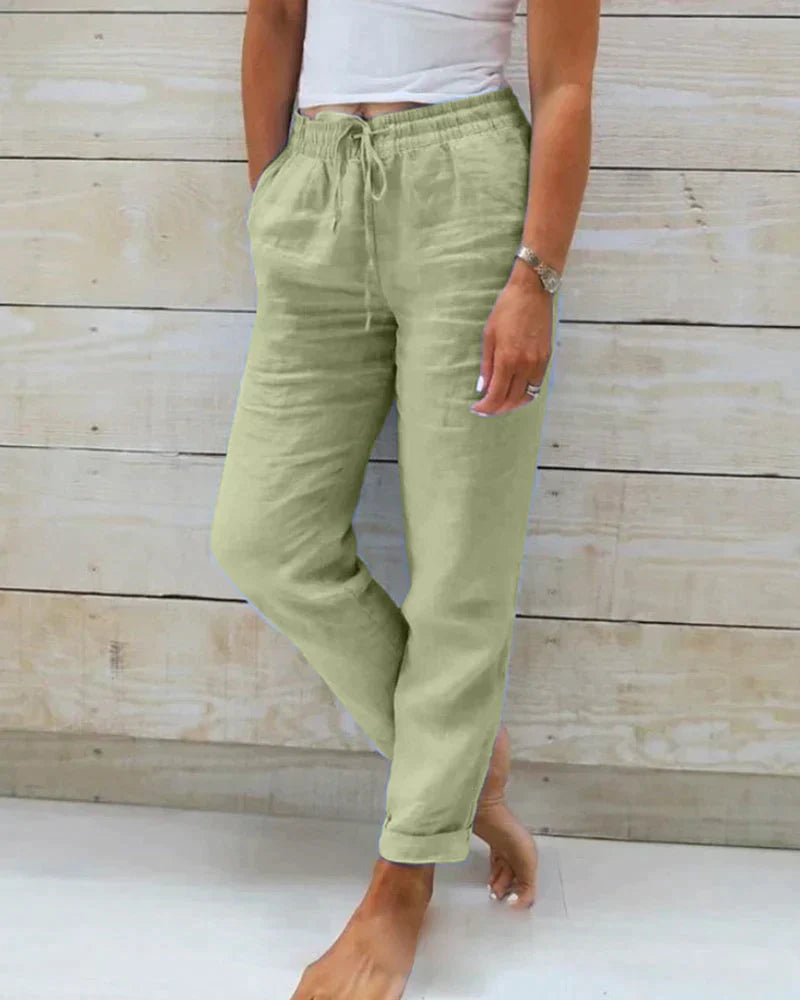 Luftige Leinenhose für Damen mit bequemer Passform