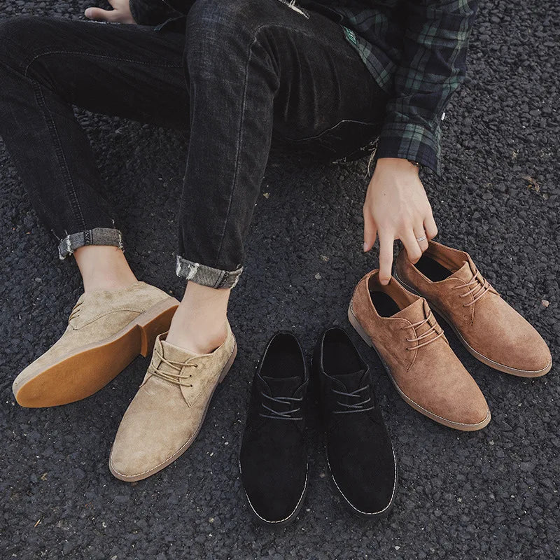 Klassische Herren-Oxford-Schuhe aus Wildleder