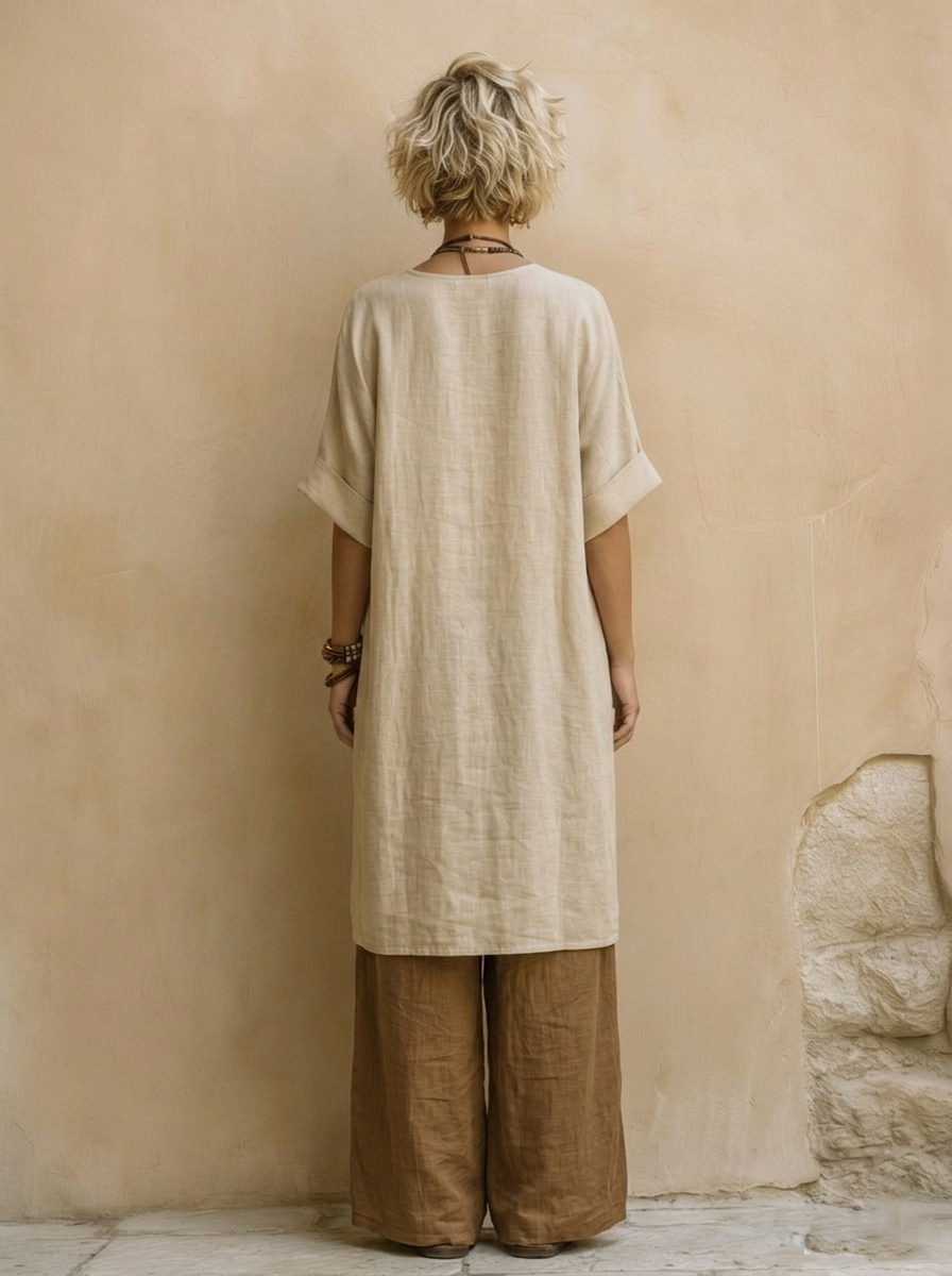 Damen Elegantes Besticktes Langes Kostüm im Boho-Stil