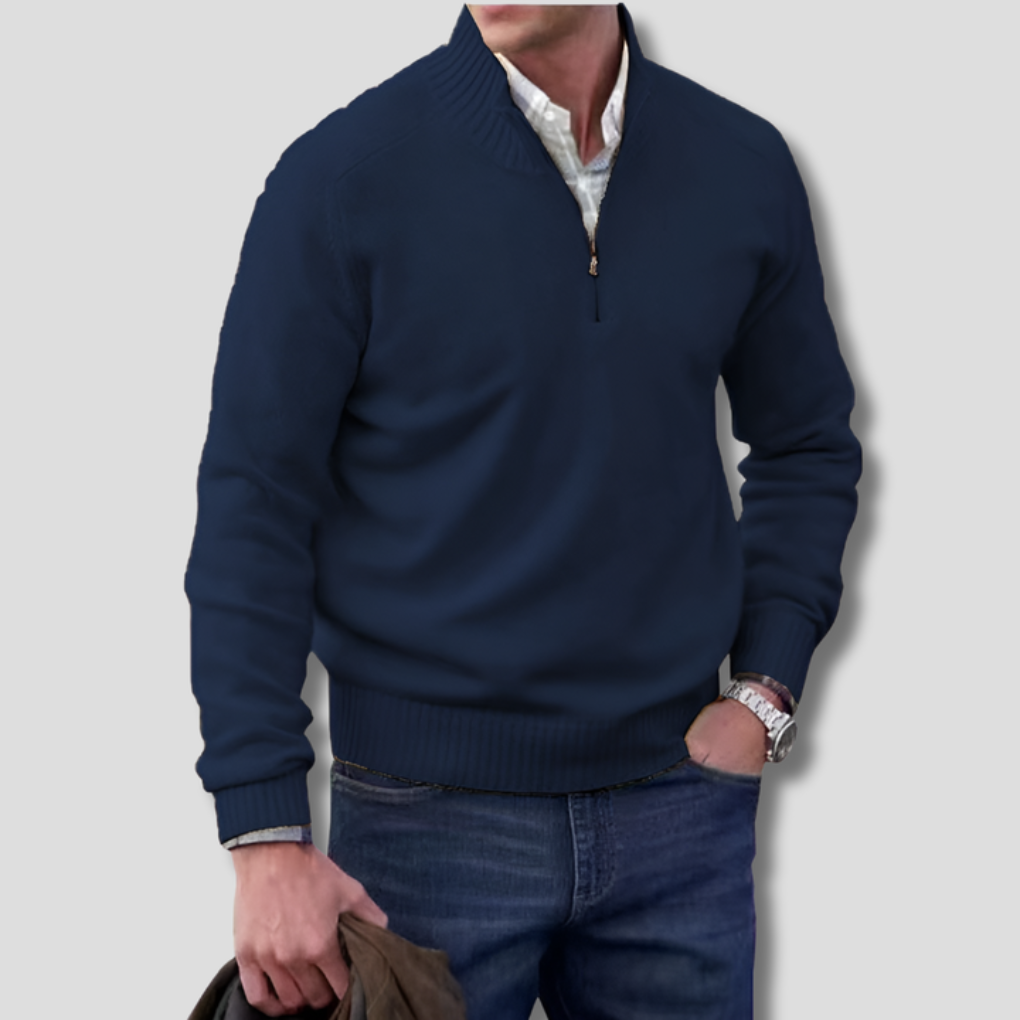 Herren-Pullover mit halbem Reißverschluss – Stilvolle Wahl zum Kombinieren