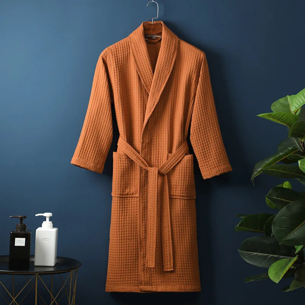 Unisex-Bademantel aus feiner Baumwollmischung