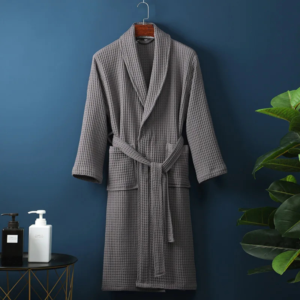 Unisex-Bademantel aus feiner Baumwollmischung