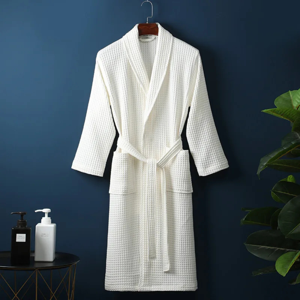 Unisex-Bademantel aus feiner Baumwollmischung