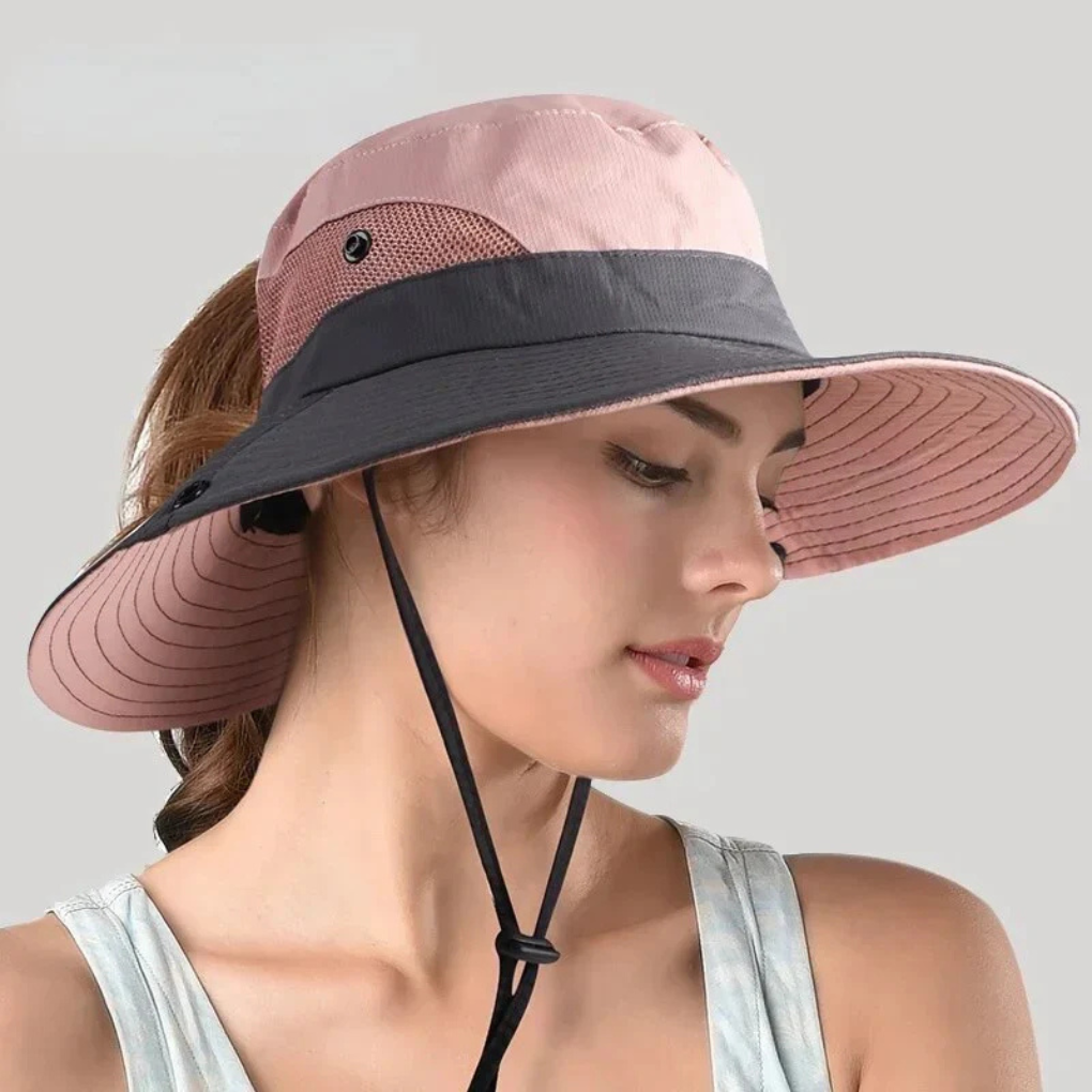 Damen-Sonnenhut mit breiter Krempe