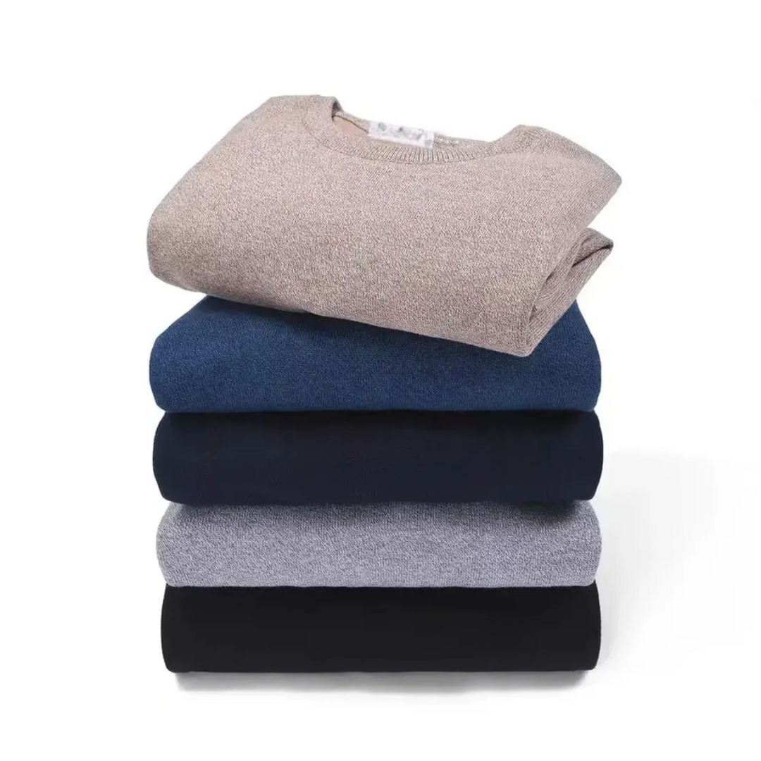 Herren Eleganter Pullover mit Rundhalsausschnitt