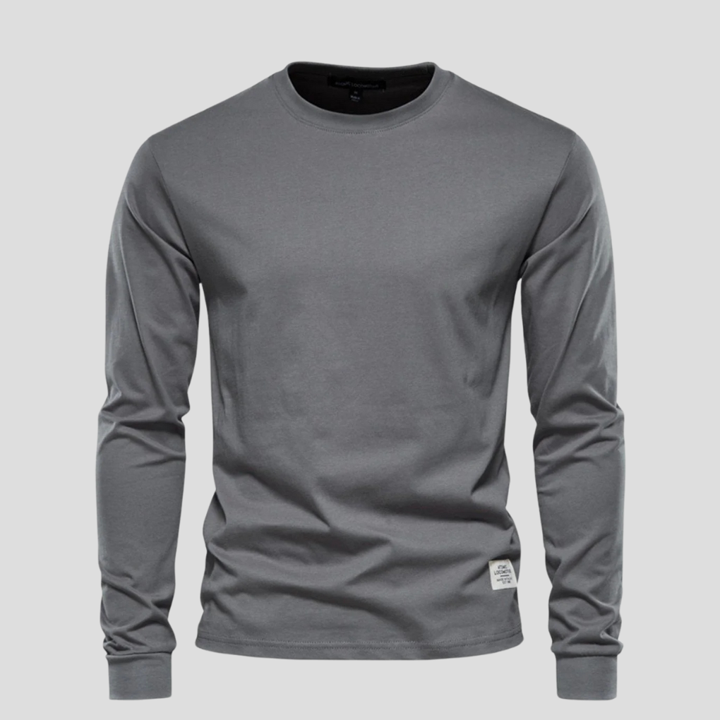 Herren Langarmshirt mit Rundhalsausschnitt