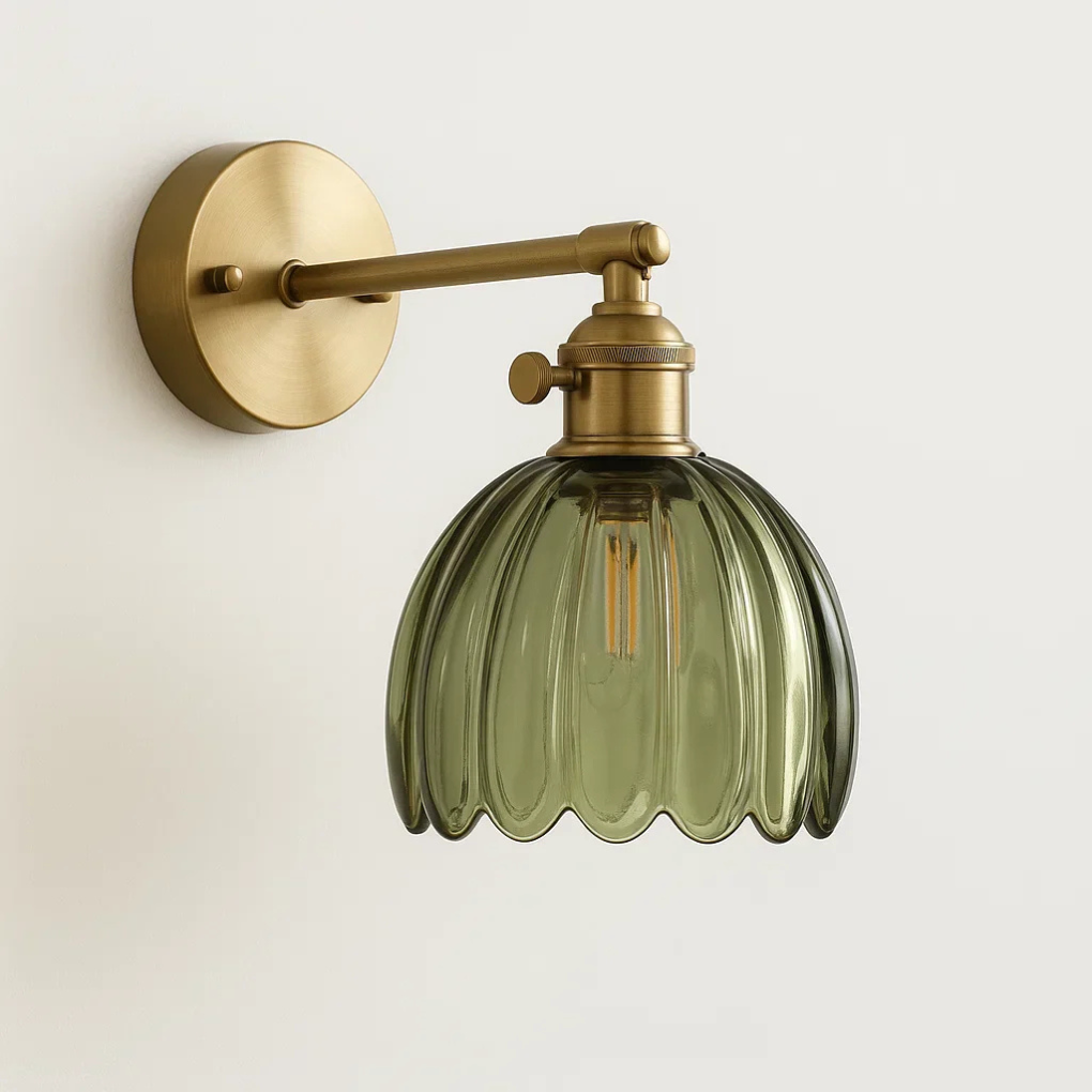 Retro-Wandleuchte – Glas-Tulpen-Design für elegante Beleuchtung