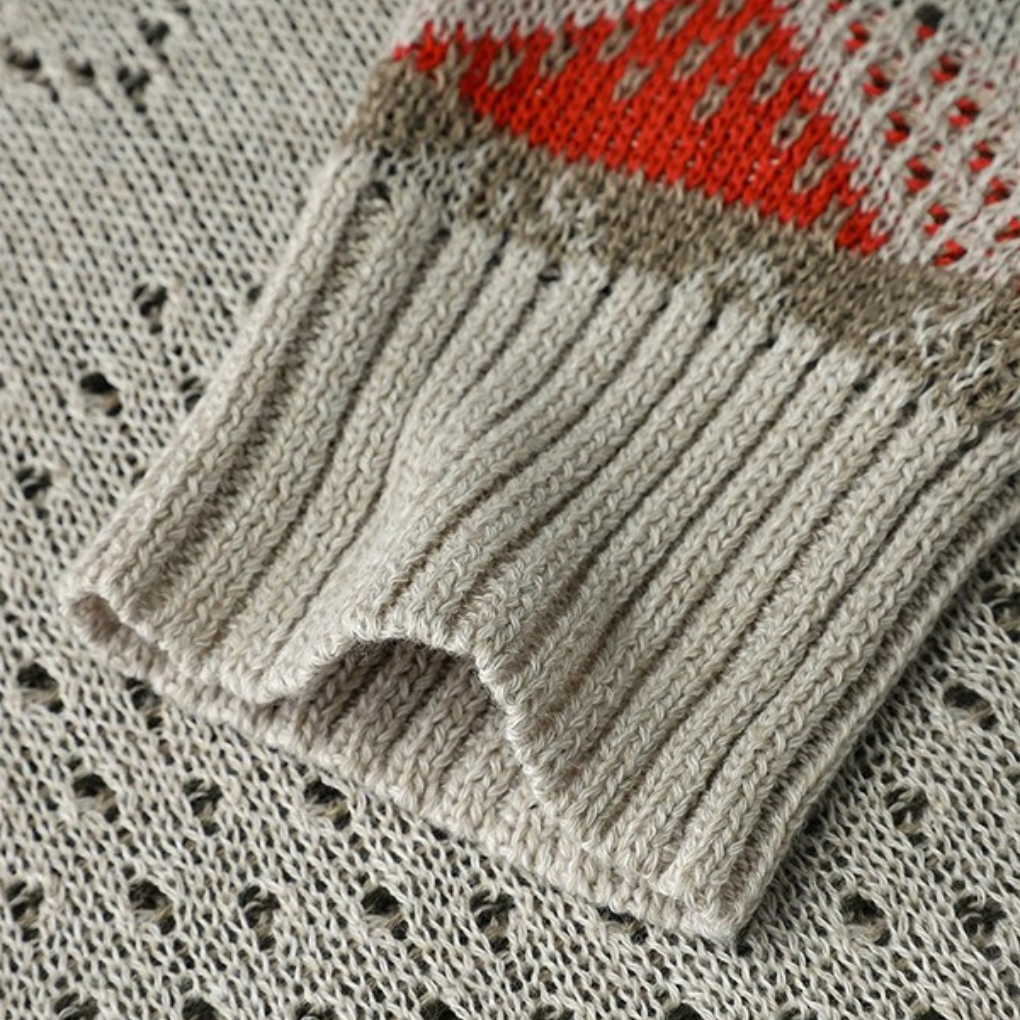Langarmpullover mit geometrischem Print für Damen