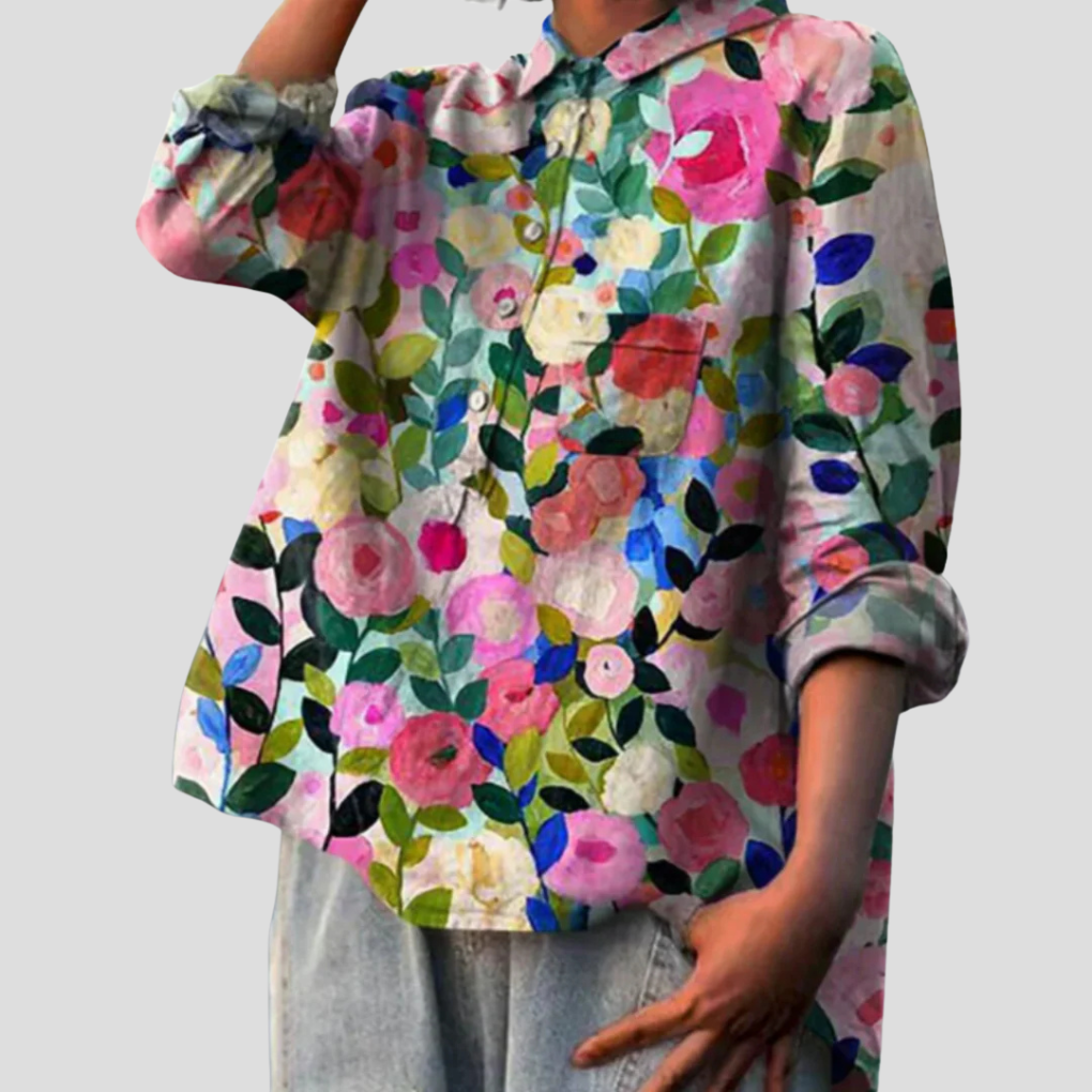 Damenbluse mit Blumenmuster