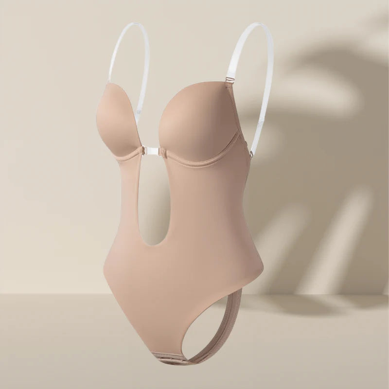 Alda – Tiefer V-Ausschnitt &amp; Rückenfreier Body Shaper