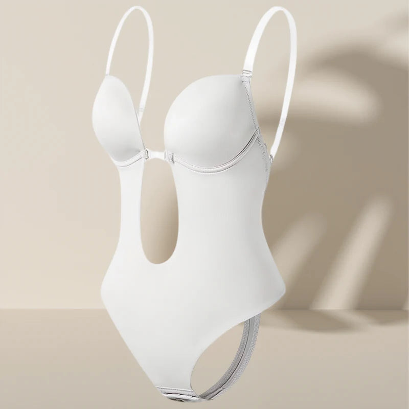 Alda – Tiefer V-Ausschnitt &amp; Rückenfreier Body Shaper