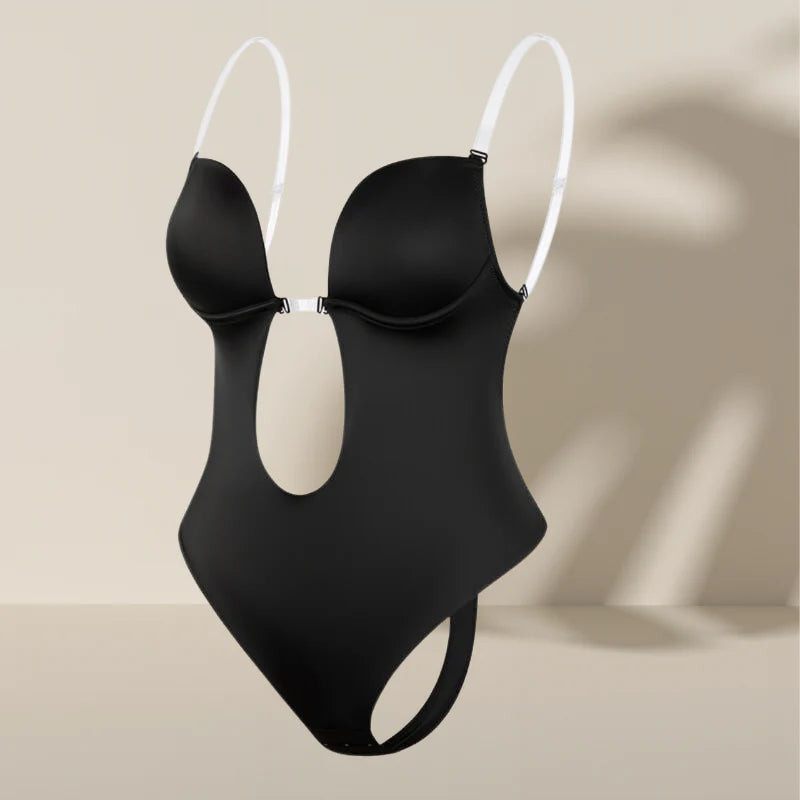 Alda – Tiefer V-Ausschnitt &amp; Rückenfreier Body Shaper