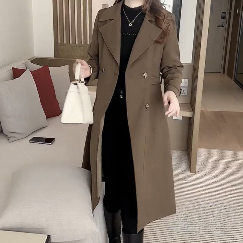 Damen Eleganter Wintermantel mit Klassischer Silhouette