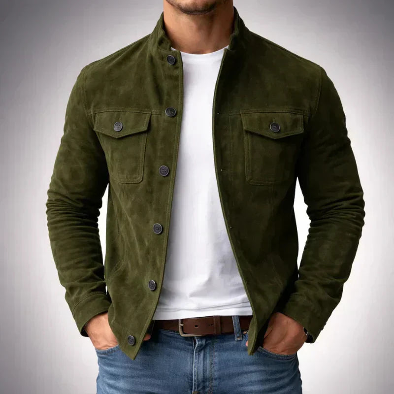 Herren Elegante Jacke mit Knopfleiste